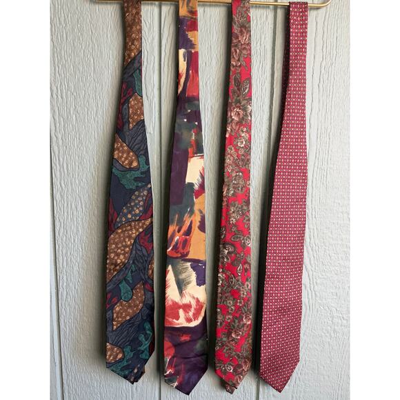 Vintage Silk USA Ties Dior, Buggati, Parksden, Harve Benard - Picture 1 of 5